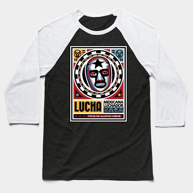 LUCHA-LIBRE Baseball T-Shirt by RK58